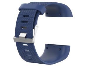 Rhombus Texture Adjustable Sport Wrist Strap for FITBIT Surge (Dark Blue)