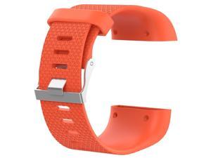 Rhombus Texture Adjustable Sport Wrist Strap for FITBIT Surge (Orange)