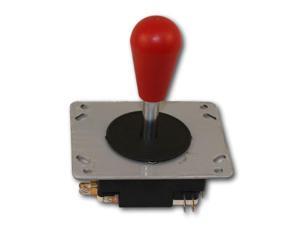 Arcade Joystick Red Top Switchable from 8-way to 4-way operation, Elliptical Red Handle Arcade Joystick Red Top Switchable from 8-way to 4-way operation, Elliptical Red Handle