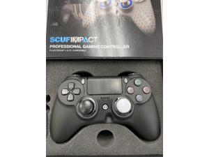SCUF IMPACT - Gaming Controller for PS4 - Soft Touch Black with right white stick