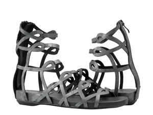 Antelope 129 Laser Cut Gladiator Black Metalic Women's Sandals 129-BLACK Size 40 EUR Antelope 129 Laser Cut Gladiator Black Metalic Women's Sandals 129-BLACK Size 40 EUR
