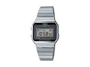 Casio Men's Slim-Digital Stainless Steel Watch A700W-1A