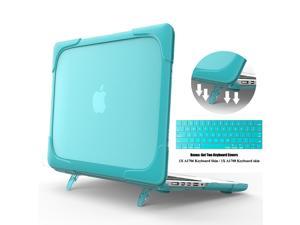 MacBook Pro 13 Inch Case 2017 & 2016 Release A1706 A1708 Shell , Werleo Rubberized Hard Case Cover with Kickstand Keyboard Skin For Apple Macbook Pro 13" with / without Touch Bar and Touch ID - Blue