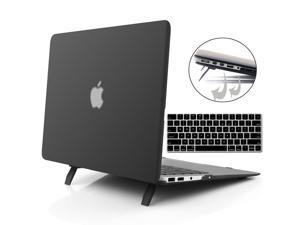Macbook Air 13 Inch Case, Werleo 2 in 1 Clear Ultra Slim Soft-Touch Plastic Rubberized Hard Case Cover for Apple Macbook Air 13" A1369 A1466 Shell Cover with Foldable Stand and Keyboard Cover Skin