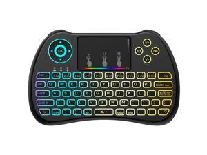 Werleo 2.4GHz Colorful Backlit Mini Wireless Keyboard with Touchpad Mouse Rechargeable Combos for PC, Laptop,Pad, Google Android TV Box PS4 PS3 Xbox and More (Upgraded Version)