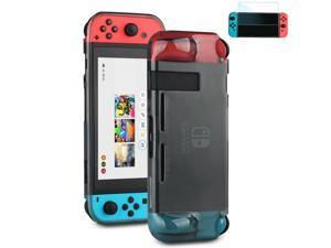  Nintendo Switch Protective Case With Screen Protector  Shock Absorbing Rubberized Case For Nintendo Switch  Screen Protector Included 