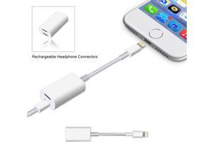 iphone Dongle SplitterAuxiliary Car CablesiPhone 7 Plus 8 Plus X Adapter  Splitter2018 UPGRADEDDual Lightning HeadphoneLightning Adapter Audio Charge Adapterfor iPhone77Plus iPhone8