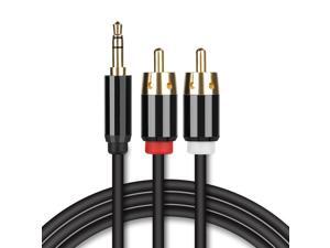 RCA Audio Cable 3.5mm AUX Male to 2-Male RCA Cable Y Splitter Stereo Audio Cable