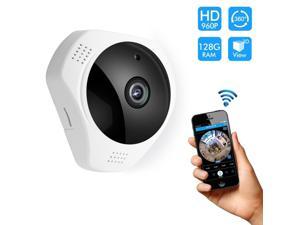 360 Panoramic Degree Night Vision Wireless Security IP camera wifi Fish Eye Lens 960P 3D Indoor Outdoor Security system for baby pet elder Support Android IOS Windows Mac