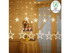 LED Star Curtain String Light, 138 LEDs Fairy Hanging Strip Lamp Window Christmas Light for Bedroom Kids Room Wedding Party Hallowen Birthday Tree Supplies LED Star Curtain String Light, 138 LEDs Fairy Hanging Strip Lamp Window Christmas Light for Bedroom Kids Room Wedding Party Hallowen Birthday Tree Supplies