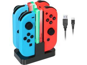 Nintendo Switch JoyCon Charging Dock 4 in 1 JoyCon Charger Station for Nintendo Switch Controller with Individual LEDs indication