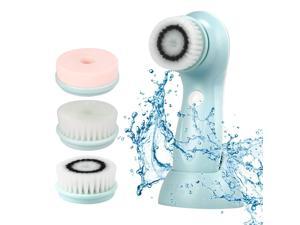Facial Cleanser Brush 3 in 1 Electric Rotating Facial Cleansing Brush USB Rechargeable Sonic Face Cleaners Scrubber SPA Skin Care Tool Beauty Instrument