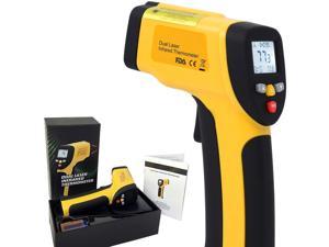 Infrared Thermometer Werleo Dual Laser Thermometer Temperature Gun Non-contact Accurate Digital IR Thermometer -58°F~1202°F / -50°C to 650°C Instant Read Handheld with Adjustable Emissivity
