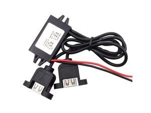 Waterproof DC Converter 8-22V To 5V 3A 15W Dual Female USB DC To DC Buck Converter Step Down Power Supply Module Car Power Converter Double USB Cable Connector Car Charger 12V To 5V Waterproof DC Converter 8-22V To 5V 3A 15W Dual Female USB DC To DC Buck Converter Step Down Power Supply Module Car Power Converter Double USB Cable Connector Car Charger 12V To 5V