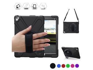 Werleo iPad Pro 9.7 Case ipad 9.7 Case Shockproof Full-Body Heavy Duty Protective Case with a 360 Degree Swivel Kickstand Hand Strap Shoulder Strap for Apple iPad Pro 9.7 inch Model A1673 A1674 A1675
