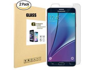 2 Pack Galaxy Note 5 Screen Protector Bubble Free Ultra Clear AntiScratch AntiGlare Anti Fingerprint Premium Tempered Glass Screen Protector for Samsung Galaxy Note 5 Protective Skin Cover