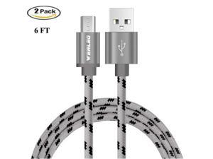 Micro USB Cable Charger Werleo 2 Pack 6ft Nylon Braided High Speed USB 20 A Male to Micro USB Male Cable USB Data Sync Charging Cable Power Cord For Android Samsung HTC Motorola Blackberry LG Tablets