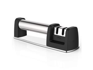 Kitchen Knife Sharpener 2 Stage Tungsten and Ceramics Wheel Sharpening System Sharpens Dull Knives Quickly Stainless Steel Knife Sharpener for Different Blunt Blades-Home and Chef's First Choice Kitchen Knife Sharpener 2 Stage Tungsten and Ceramics Wheel Sharpening System Sharpens Dull Knives Quickly Stainless Steel Knife Sharpener for Different Blunt Blades-Home and Chef's First Choice