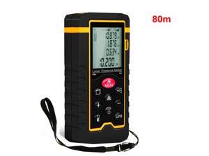 Laser Distance Measurement 262FT / 80M High Precision Waterproof Handheld Digital Laser Measure w/ LCD Backbit Volume Area Pythagorean Continuous Measurement - Carry Pouch Lanyard & Battery Included