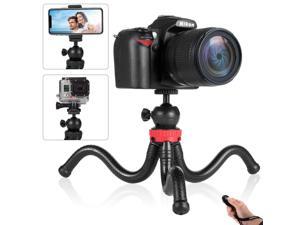 Phone Tripod Werleo Flexible Tripod with Adjustable Camera Stand Holder with Wireless Remote Control For iPhone XS Max X Samsung Portable Tripod for GoPro Akaso Canon Nikon DSLR Camera and Cellphone