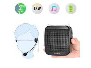 Portable Voice Amplifier SHIDU 18W Personal Wired Microphone Headset and Speaker Mini Waistband Pa System for Teachers Coaches Elderly Singing Classroom Tours Fitness Instructors Kids