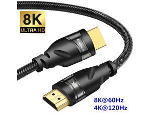 CableDeconn 8K HDMI Copper Cord Real UHD HDR 8K 48Gbps,8K@60Hz 4K@120Hz Support HDCP 3D HDMI Cable for PS4 SetTop Box HDTVs Projectors 3m 9.9ft