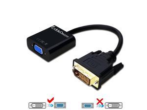 CableDeconn Active DVI-D Link 24+1 male to VGA FeMale M/F Video Cable Adapter Converter