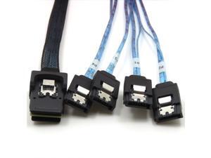 CableDeconn Internal Mini SAS 36Pin (SFF-8087) Male To 4 SATA 7Pin with Latch Forward Breakout Cable CableDeconn Internal Mini SAS 36Pin (SFF-8087) Male To 4 SATA 7Pin with Latch Forward Breakout Cable