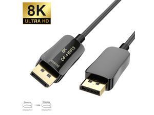 CableDeconn Fiber 8K 4K DisplayPort Cable DP 1.4 8K@60Hz 4K@144Hz High Speed 32.4Gbps Optical Fiber Slim and Flexible DP to DP Cable 15m 55ft CableDeconn Fiber 8K 4K DisplayPort Cable DP 1.4 8K@60Hz 4K@144Hz High Speed 32.4Gbps Optical Fiber Slim and Flexible DP to DP Cable 15m 55ft