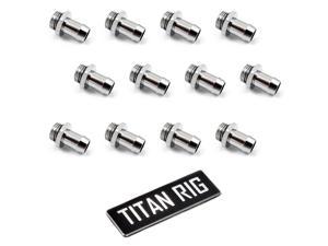 XSPC G1/4" to 3/8" Barb Fitting for Soft Tubing, Chrome, 12-pack