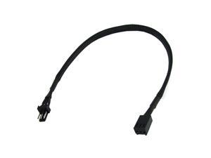 Phobya 3-Pin Fan Extension Cable - 30cm | Black (81028) Phobya 3-Pin Fan Extension Cable - 30cm | Black (81028)