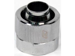 Swiftech 1/2" ID, 3/4" OD Compression Fitting End Cap for Quick Disconnect Couplings, Chrome