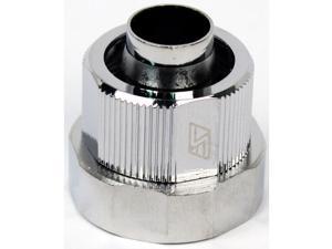 Swiftech 3/8" ID, 5/8" OD Compression Fitting End Cap for Quick Disconnect Couplings, Chrome