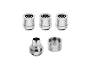 Corsair Hydro X Series XF Compression 10/13mm (3/8" / 1/2") ID/OD Fittings, Chrome, 4-pack