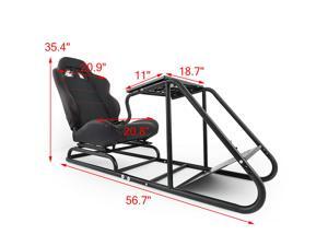 VEVOR Racing Simulator Cockpit Gaming Chair With Stand Height Adjustable Stretchable VEVOR Racing Simulator Cockpit Gaming Chair With Stand Height Adjustable Stretchable