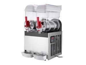 VEVOR Slush Slushy Making Machine 15L x 2 Tanks Frozen Drink Slush Machine Commercial Smoothie Maker with Spigot VEVOR Slush Slushy Making Machine 15L x 2 Tanks Frozen Drink Slush Machine Commercial Smoothie Maker with Spigot