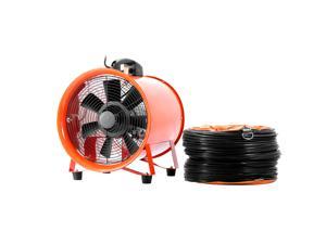 VEVOR Utility Blower 10 Inch 0.45HP 1520 CFM 3300 RPM Portable Ventilator High Velocity Utility Blower Fan Multifunctional Ventilator Fume Extractor with 5M Duct Hose