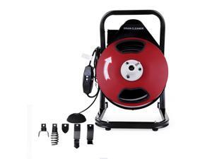 VEVOR Sewer Snake Drill Drain Auger Cleaner 50FT Long 1/2'' Wide Electric Drain Cleaning Machine 4 Cutter & Foot Switch Drain Cleaner Drum Auger Snake for 2" to 4" Pipes VEVOR Sewer Snake Drill Drain Auger Cleaner 50FT Long 1/2'' Wide Electric Drain Cleaning Machine 4 Cutter & Foot Switch Drain Cleaner Drum Auger Snake for 2" to 4" Pipes