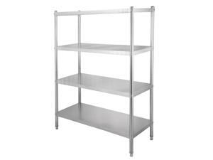 VEVOR 4-Tier Stainless Steel Shelving Heavy Duty Standing Shelf Rack 330Lbs Max. Load Per Shelf Commercial Shelf Unit VEVOR 4-Tier Stainless Steel Shelving Heavy Duty Standing Shelf Rack 330Lbs Max. Load Per Shelf Commercial Shelf Unit