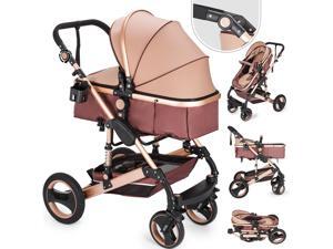 VEVOR 2 in 1 Baby Stroller Baby Carriage Stroller Portable Anti-Shock Springs Infant Pushchair VEVOR 2 in 1 Baby Stroller Baby Carriage Stroller Portable Anti-Shock Springs Infant Pushchair
