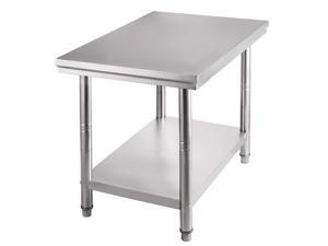 VEVOR 24x36 Inch Stainless Steel Work Table Commercial Food Prep Worktable