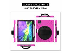 Shoulder Strap 360 Rotation Stand Shockproof Tablet Cover for iPadpro iPad Pro 11 Pro11 2021 2018 2020 Case Silicone PC Shell Shoulder Strap 360 Rotation Stand Shockproof Tablet Cover for iPadpro iPad Pro 11 Pro11 2021 2018 2020 Case Silicone PC Shell