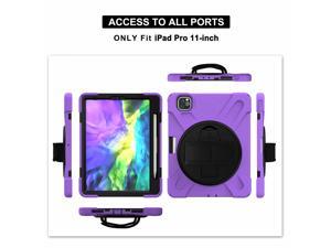 Shoulder Strap 360 Rotation Stand Shockproof Tablet Cover for iPadpro iPad Pro 11 Pro11 2021 2018 2020 Case Silicone PC Shell Shoulder Strap 360 Rotation Stand Shockproof Tablet Cover for iPadpro iPad Pro 11 Pro11 2021 2018 2020 Case Silicone PC Shell