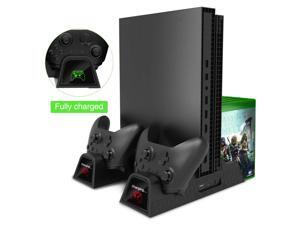 Vertical Cooling Stand for Xbox ONE X/Xbox ONE S/Regular Xbox ONE Cooler, Cooling Fan with 2PACK 600mAh Batteries,Games Storage, Dual Controller Charging Docking Station for Xbox ONE/S / X Vertical Cooling Stand for Xbox ONE X/Xbox ONE S/Regular Xbox ONE Cooler, Cooling Fan with 2PACK 600mAh Batteries,Games Storage, Dual Controller Charging Docking Station for Xbox ONE/S / X