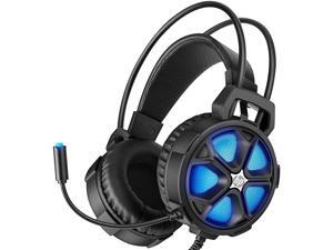 HP Gaming Headset with Bass Surround Sound, LED Light and Noise isolating Over Ear Headphone with mic Plus 3.5mm USB Cable for Laptop Mac Nintendo Switch Games, All Day Comfort HP Gaming Headset with Bass Surround Sound, LED Light and Noise isolating Over Ear Headphone with mic Plus 3.5mm USB Cable for Laptop Mac Nintendo Switch Games, All Day Comfort