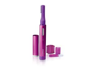 Philips Beauty PrecisionPerfect compact Precision Trimmer for Women, Facial Hair Removal & Eyebrows, HP6390/5, Pink/Purple, 1 Count
