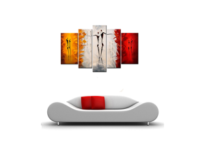 Contemporary Art Abstract Oil Paintings Reproduction Giclee Canvas Prints Framed Canvas 5 Panels Wall Decorations for Living Room Bedroom & Office Contemporary Art Abstract Oil Paintings Reproduction Giclee Canvas Prints Framed Canvas 5 Panels Wall Decorations for Living Room Bedroom & Office
