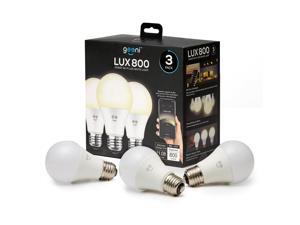 Geeni LUX 800 Smart Wi-Fi LED Dimmable White Light Bulbs (2700K), 3-Pack – A19, 60-Watt Equivalent – No Hub Required – Works with Amazon Alexa, Google Assistant, Microsoft Cortana Geeni LUX 800 Smart Wi-Fi LED Dimmable White Light Bulbs (2700K), 3-Pack – A19, 60-Watt Equivalent – No Hub Required – Works with Amazon Alexa, Google Assistant, Microsoft Cortana