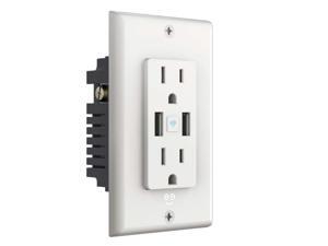 Geeni Wi-Fi Smart Wall Outlet With 2 Plugs + 2 USB Ports Geeni Wi-Fi Smart Wall Outlet With 2 Plugs + 2 USB Ports