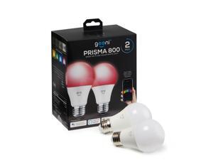 Geeni PRISMA 800 Wi-Fi Smart LED Light Bulb, Multicolor (2700K), 2-Pack, Dimmable LED Bulbs, A19, 60-Watt Equivalent, No Hub Required, Compatible with Amazon Alexa, Google Assistant, Microsoft Cortana Geeni PRISMA 800 Wi-Fi Smart LED Light Bulb, Multicolor (2700K), 2-Pack, Dimmable LED Bulbs, A19, 60-Watt Equivalent, No Hub Required, Compatible with Amazon Alexa, Google Assistant, Microsoft Cortana
